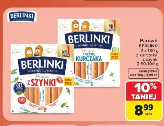 Parówki Berlinki z kurczaka 2-pak 180 g