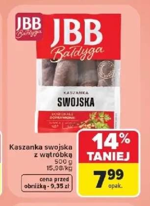 Kaszanka swojska z wątróbką JBB Bałdyga