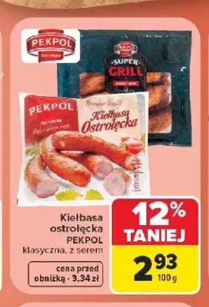 Kiełbasa ostrołęcka z serem Pekpol