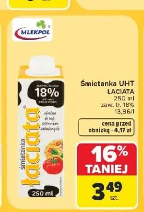Śmietanka UHT Łaciata 18%
