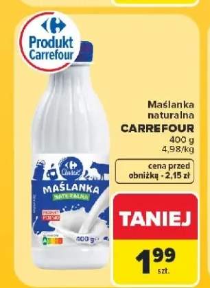 Maślanka naturalna Carrefour