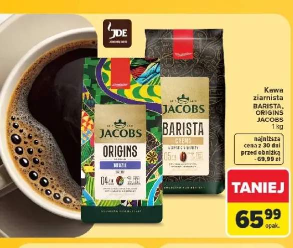 Kawa ziarnista Jacobs Origins Brazil