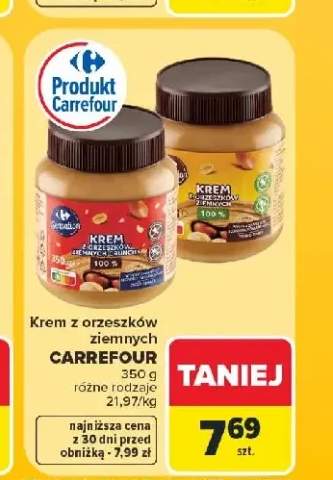 Krem z orzeszków ziemnych Carrefour Sensation Crunchy