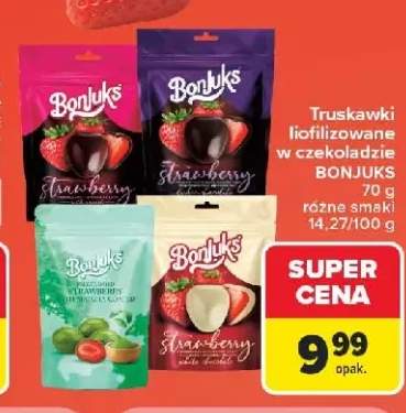 Truskawki liofilizowane w czekoladzie Bonjuks