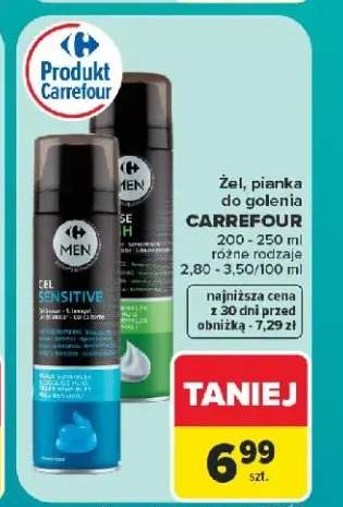 Żel do golenia Carrefour Men Sensitive