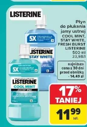 Płyn do płukania jamy ustnej Listerine Stay White