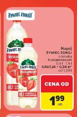 Napój Żywiec Zdrój o smaku truskawkowym