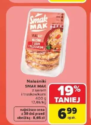 Naleśniki Smak Mak z serem i truskawkami
