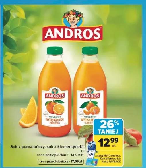 Sok z klementynek Andros