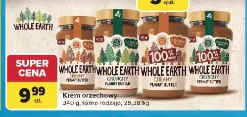 Krem orzechowy Whole Earth 100% Peanuts Creamy
