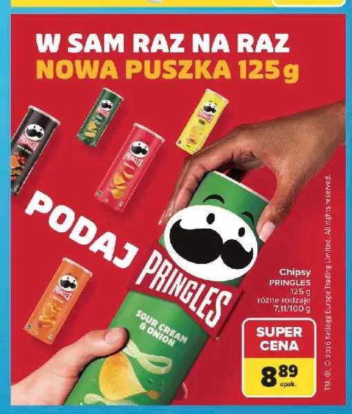 Chipsy Pringles Sour Cream & Onion