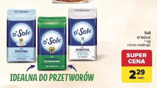 Sól kamienna do przetworów O'Sole 1 kg