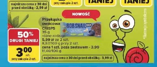 Przekąska owocowa Bob Snail Crisps