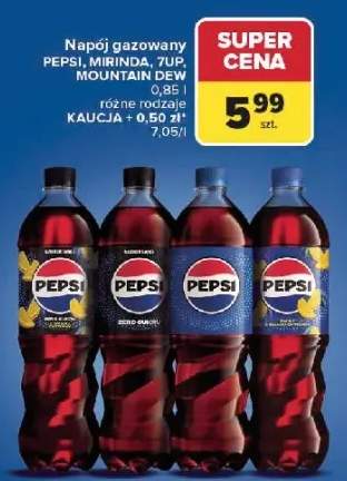 Napój gazowany Pepsi Zero Cukru o smaku cytryny