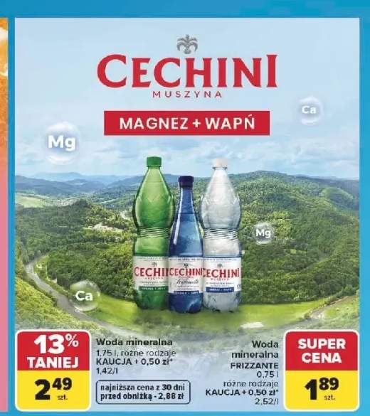 Woda mineralna Cechini Muszyna