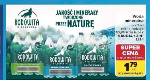 Woda mineralna Rodowita z Roztocza 6-pak 1,5 l