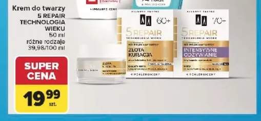Krem do twarzy AA 5 Repair Technologia Wieku