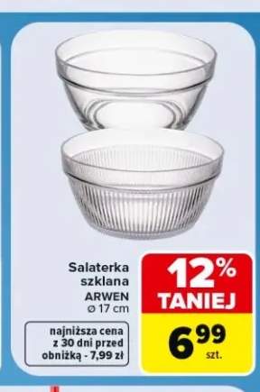 Salaterka szklana Arwen 17 cm