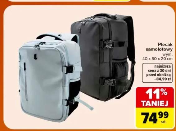 Plecak samolotowy Semi Line 40x30x20 cm