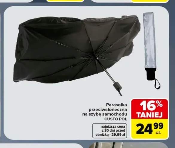 Parasolka przeciwsłoneczna na szybę samochodu Custo Pol