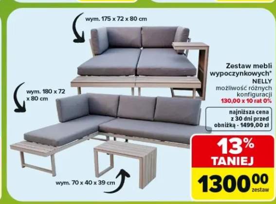 Zestaw mebli wypoczynkowych Nelly