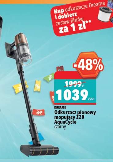 Odkurzacz pionowy mopujący Dreame Z20 AquaCycle czarny