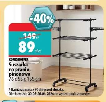 Suszarka na pranie pionowa Konighoffer 76x55x155 cm