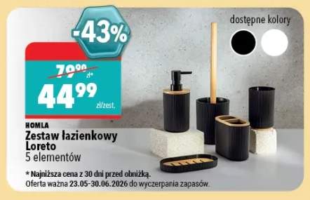 Zestaw łazienkowy Loreto Homla 5 elementów