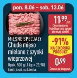 Chude mięso mielone z szynki wieprzowej Mięsne Specjały
