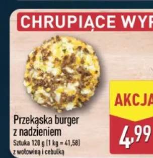 Przekąska burger z nadzieniem z wołowiną i cebulką