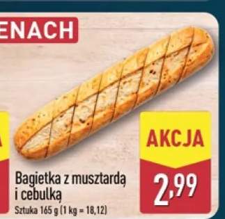 Bagietka z musztardą i cebulką