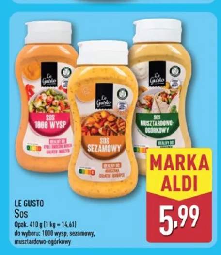 Sos musztardowo-ogórkowy Le Gusto