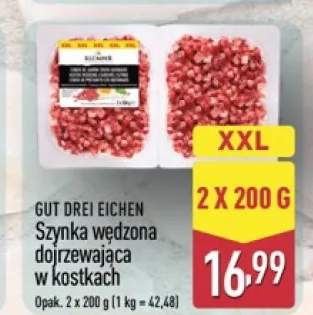 Szynka wędzona dojrzewająca w kostkach Gut Drei Eichen 2-pak