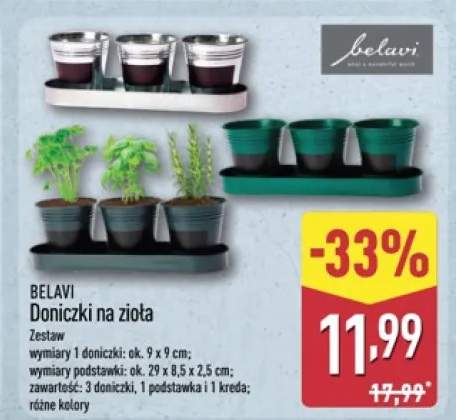 Doniczki na zioła Belavi