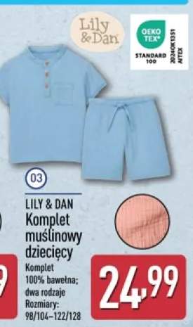 Komplet muślinowy dziecięcy Lily & Dan