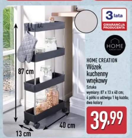Wózek kuchenny wnękowy Home Creation