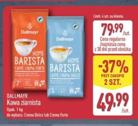Kawa ziarnista Dallmayr Home Barista Caffè Crema Dolce