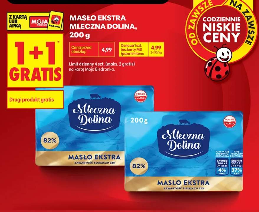 Masło ekstra Mleczna Dolina