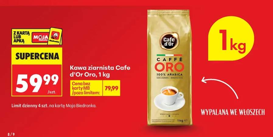 Kawa ziarnista Cafe d'Or Oro