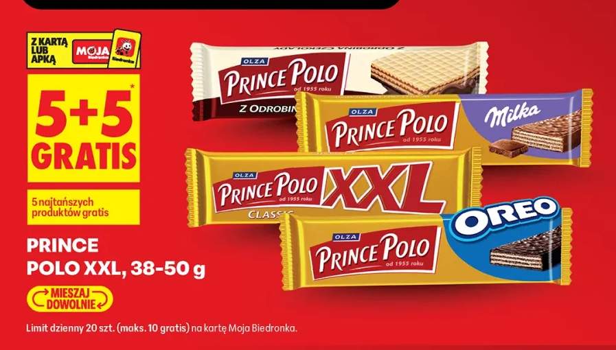 Wafel Prince Polo XXL Milka