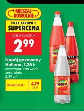 Napój gazowany Hellena czerwona zero
