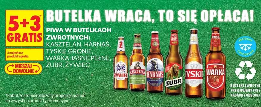 Piwo Tyskie Gronie butelka zwrotna
