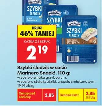 Szybki śledzik w sosie o smaku grzybowym Marinero Snack
