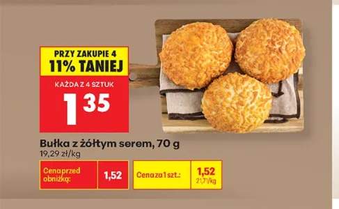 Bułka z żółtym serem