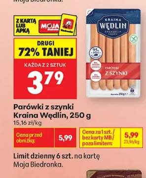 Parówki z szynki Kraina Wędlin