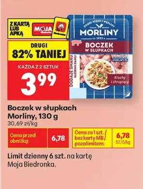 Boczek w słupkach Morliny