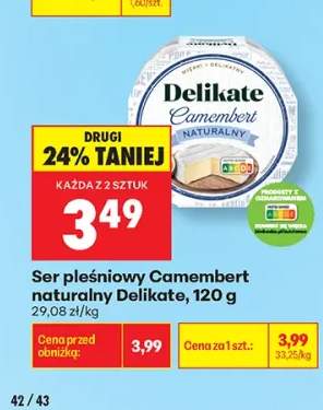 Ser pleśniowy Camembert naturalny Delikate