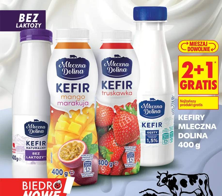 Kefir truskawka Mleczna Dolina