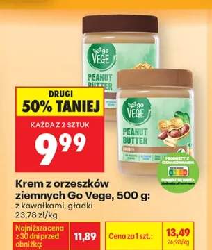 Krem z orzeszków ziemnych Go Vege gładki