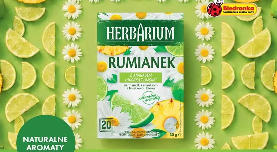 Herbatka owocowo-ziołowa Herbarium rumianek z ananasem i skórką z limonki